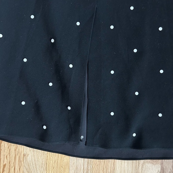 TIBI neve cami midi beaded slip dress polka dot crepe black size 10 - Picture 13 of 16